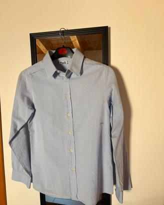 Camicia classica azzurra D&G junior ricamo tagliaS
