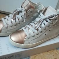Sneakers GEOX bianche/oro rosa