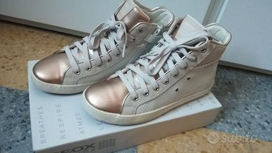Sneakers GEOX bianche/oro rosa