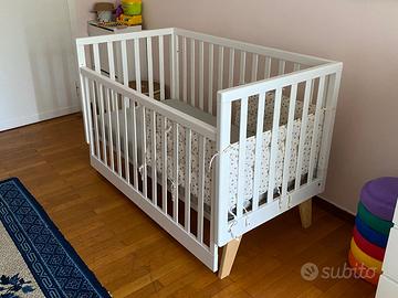 CULLA + MATERASSO + GRATIS set lenzuola paracolpi