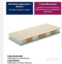materasso molle con memory