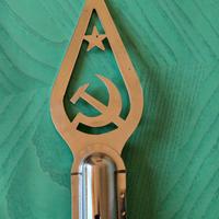 Raro puntale asta bandiera URSS falce martello