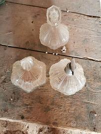 Set Boccette in Vetro Lavorato