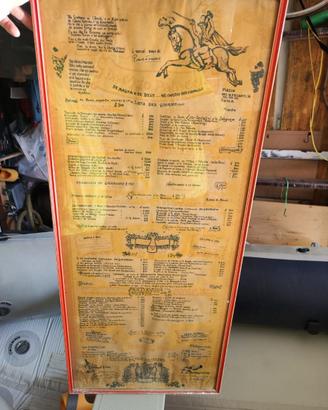 Menu originale Meo Patacca anni sessanta