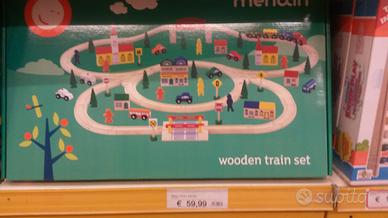 set treno in legno
