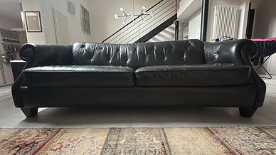 Divano pelle nero Divani & Divani