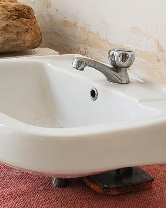 Lavabo in ceramica vintage bianco 50x40 cm