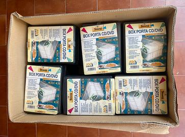 Lotto 13 box porta CD/DVD Tecnostyl + buste