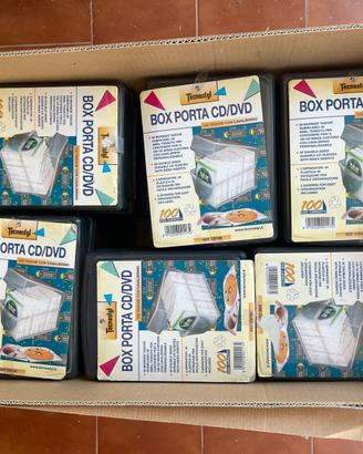 Lotto 13 box porta CD/DVD Tecnostyl + buste