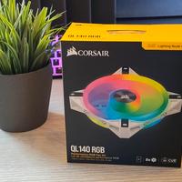2 ventole Corsair QL140 bianche NUOVE SIGILLATE
