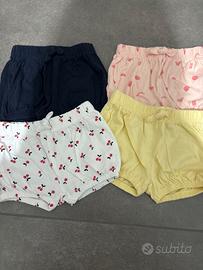 Pantaloncini bimba 6 mesi cotone