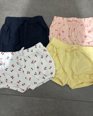 Pantaloncini bimba 6 mesi cotone