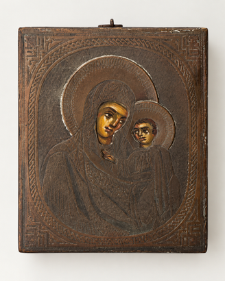 Icona Ortodossa Russa Madonna con Bambino – Antica
