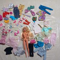 Lotto Barbie con vestiti e accessori anni 90 