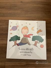 Tela 30x30 cm del Piccolo Principe con pianeta