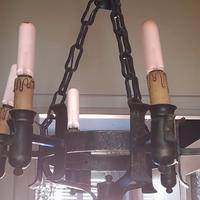 lampadario in ferro battuto 