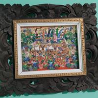 Quadro Ketut Soki Dipinto vita balinese 