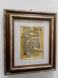 2 quadri su oro zecchino