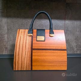 Borsa in legno, made in Italy