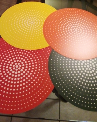 Sottopiatto Ponti verde giallo, rosso, arancione