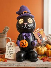 Decorazione LED di Halloween – Gatto Nero cappello