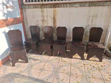 6 Sedie in Legno 