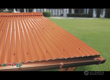Lastra coperture colore cotto tettoia