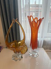 Vetri Artistici di Murano in Sfumature Ambrate.