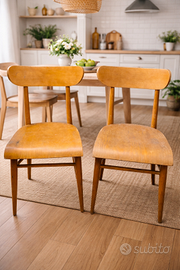 Coppia sedie vintage in faggio anni ‘60