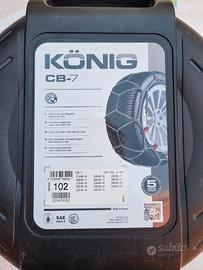 Catene da neve konig cb7 taglia 102, cavo da 7 mm.