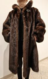 Cappotto Pelliccia di Visone Femmina Marrone