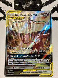 Espeon & Deoxys GX Tag Team Holo Near Mint Eng