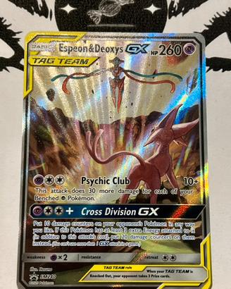 Espeon & Deoxys GX Tag Team Holo Near Mint Eng