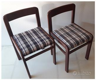 COPPIA SEDIE IN LEGNO