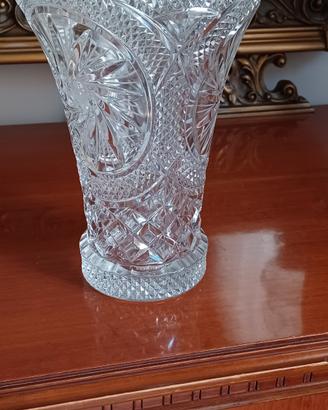 vaso vintage in cristallo tagliato