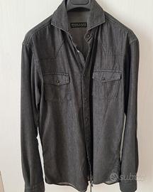 camicia jeans nera