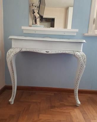 consolle cippendale azzurro ghiaccio