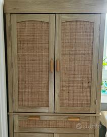 Credenza in legno e vimini_nuova!