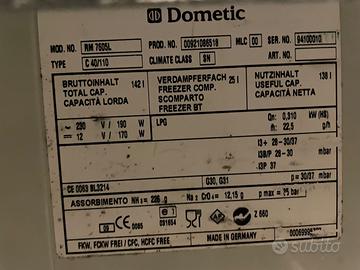 Frigo dometic trivalente