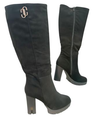Stivali da donna in camoscio altezza tacco 10cm