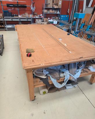 Banco da lavoro in legno 185x360