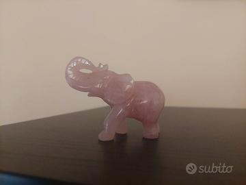 Elefante in Quarzo rosa