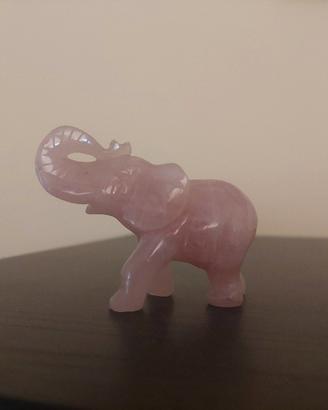 Elefante in Quarzo rosa