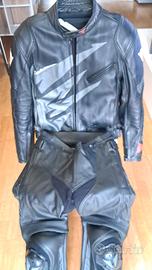 Tuta da moto in pelle spezzato Dainese tg 50