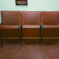 Poltroncine cinema/teatro vintage - blocco da 3