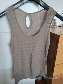 Top Tissaia donna Beige tg. S