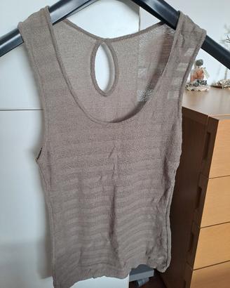Top Tissaia donna Beige tg. S
