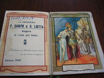 Calendarietto inizi 1900 a tema Iliade  Adrano