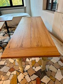 Tavolone stile country anni 50 227x80 cm