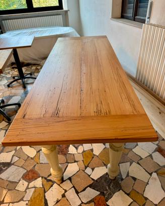 Tavolone stile country anni 50 227x80 cm